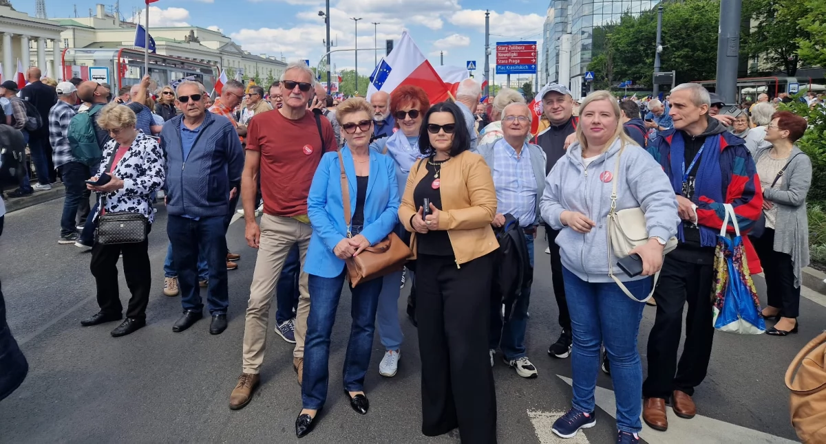 Siedlczanie na Wielkim Marszu Patriotów Trzaskowskiego w Warszawie 