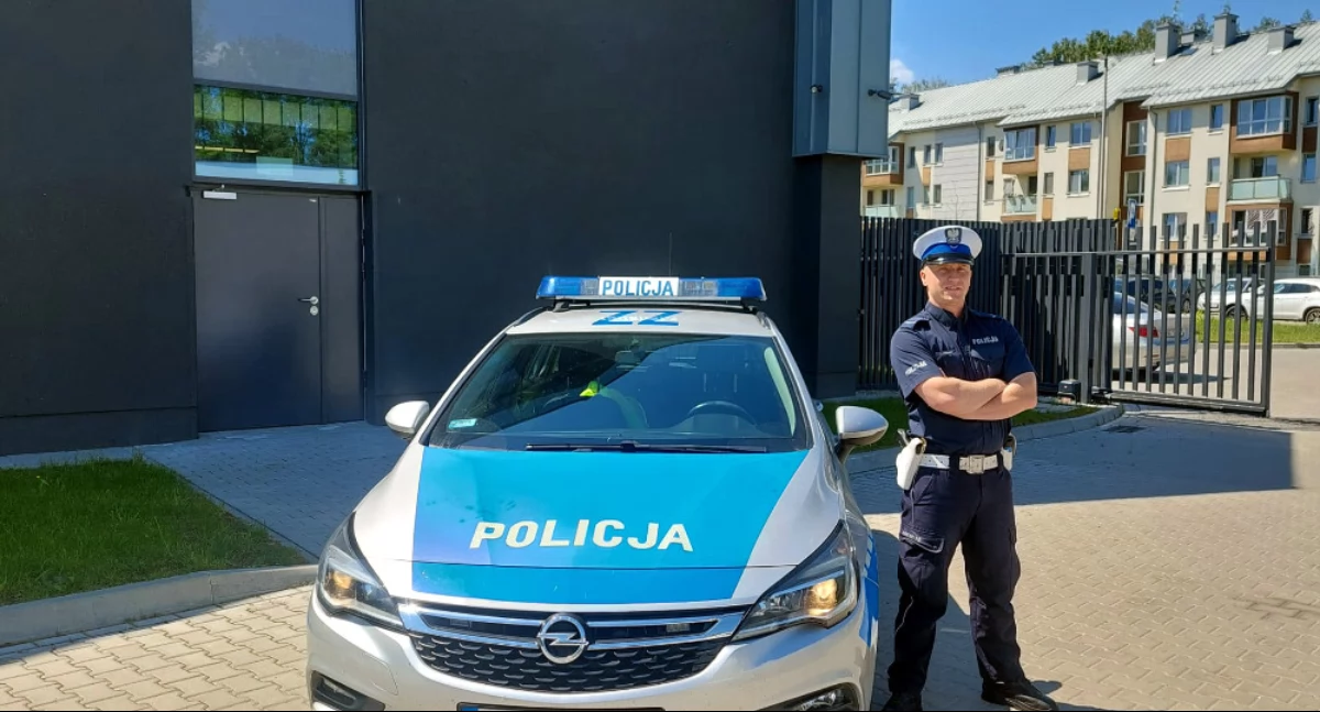 Policjant uratował życie kierowcy