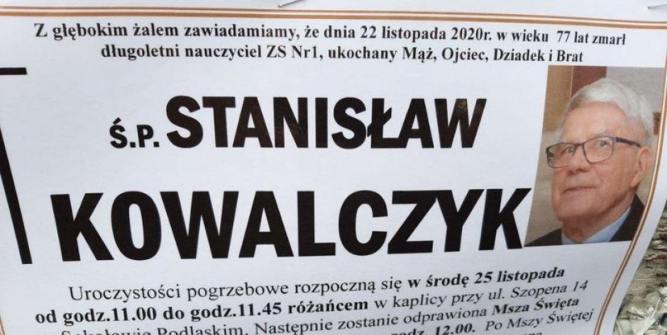 Zmarł Stanisław Kowalczyk - wieloletni działacz MKS Podlasie Sokołów Podlaski 