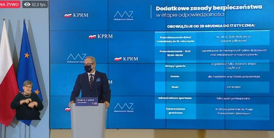 Minister zdrowia zapowiedział narodową kwarantannę - Zakaz przemieszczania się w Sylwestra