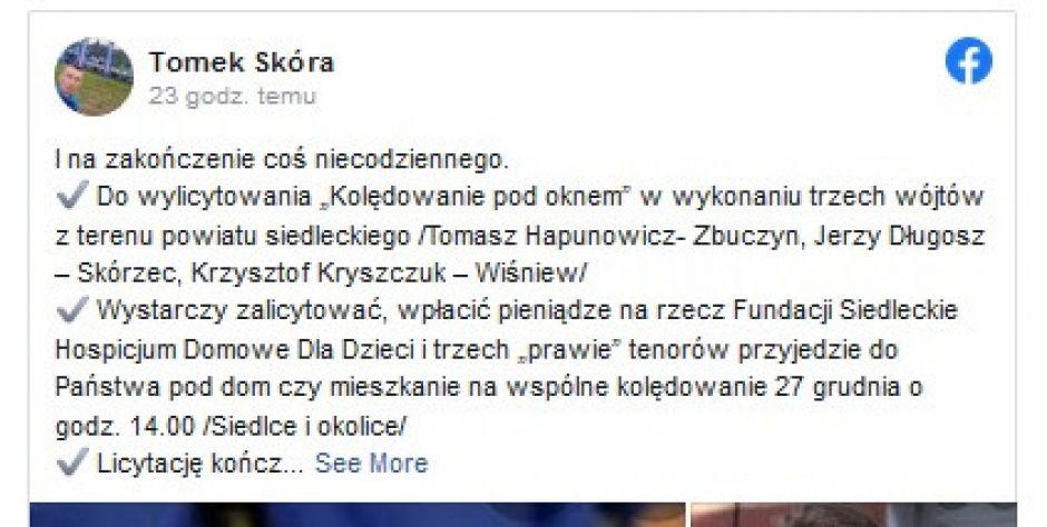 Tercet wójtów może kolędować pod Twoim oknem! Aktualizacja! 
