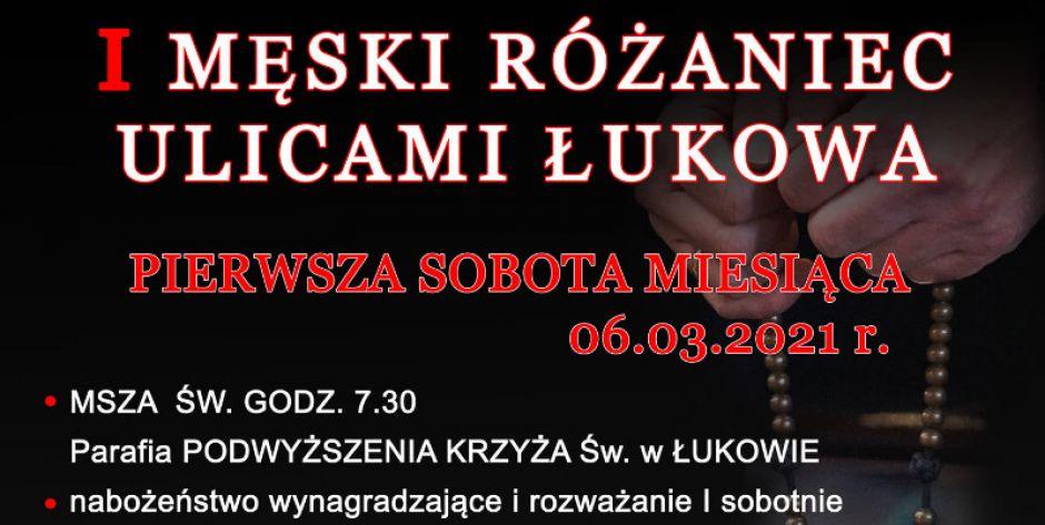 Odbędzie się I Męski Różaniec ulicami Łukowa