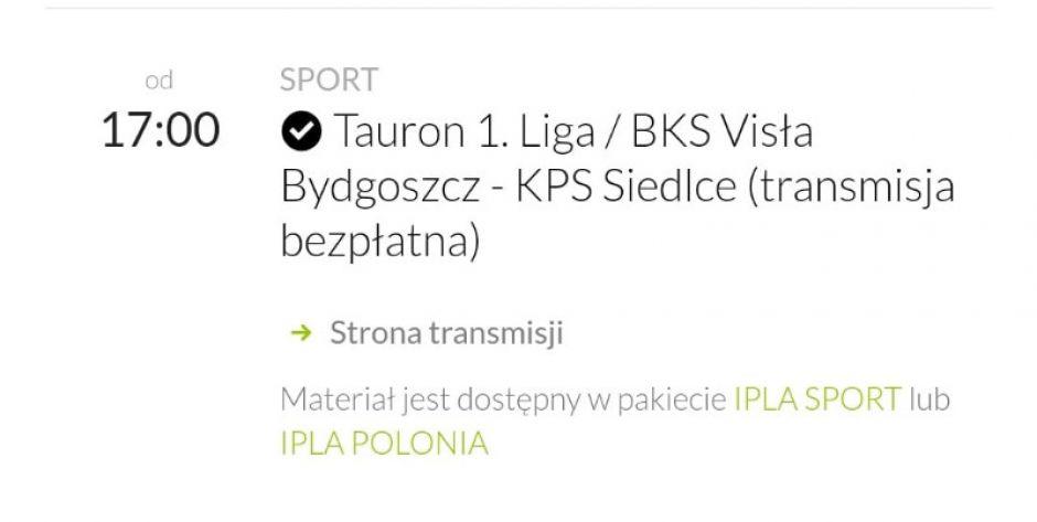 Darmowa transmisja meczu KPS Siedlce