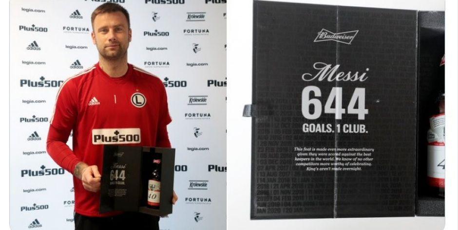 Artur Boruc dostał od Leo Messiego... piwo. Przekazał je na cel dobroczynny