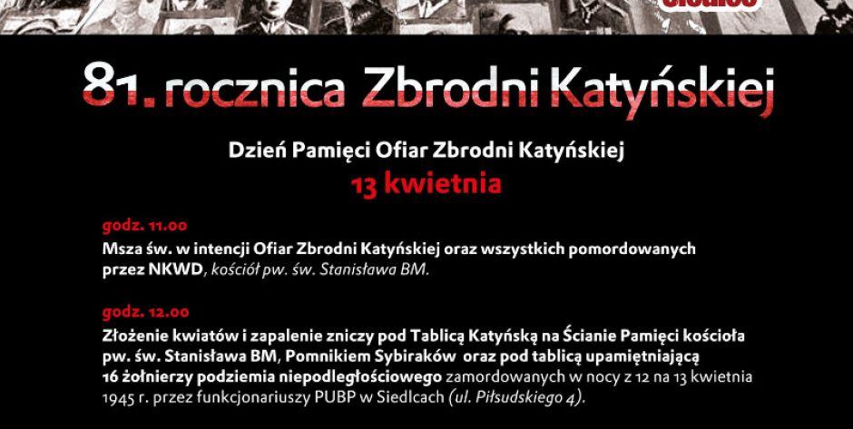 Dzień Pamięci Ofiar Zbrodni Katyńskiej w Siedlcach