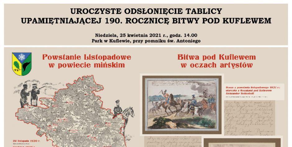Odsłonią tablicę upamiętniającą bitwę pod Kuflewem