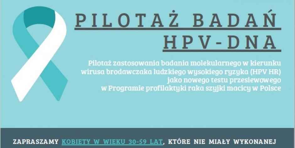 Pilotaż badań HPV-DNA w szpitalu wojewódzkim