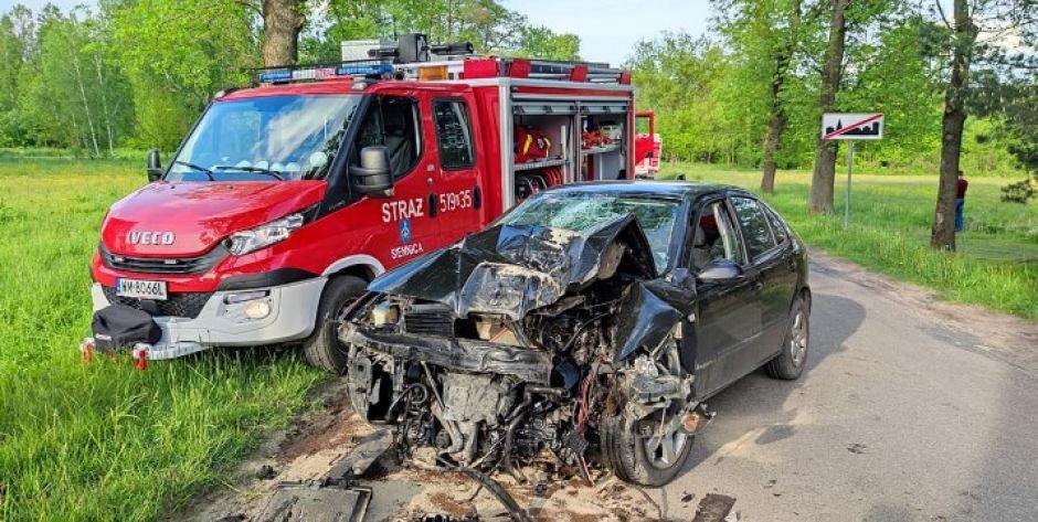 Uderzyła w przydrożne drzewo