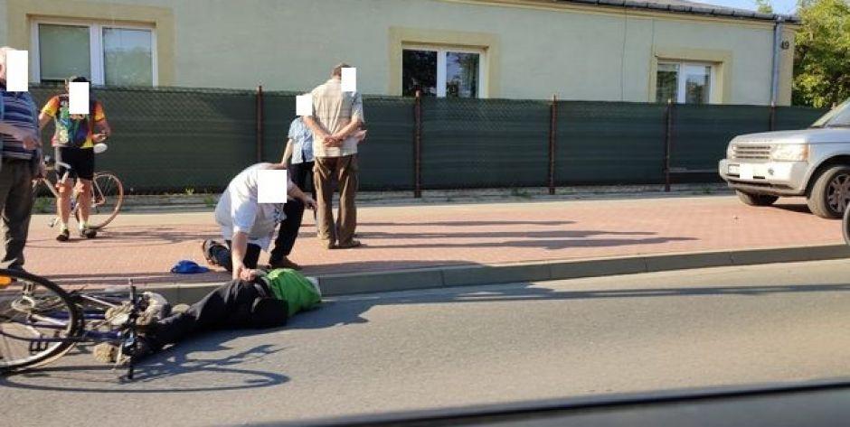 Wypadek rowerzysty na ul. Janowskiej w Siedlcach