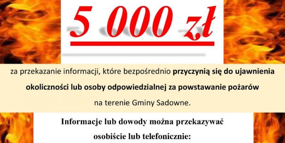 Wyznaczono nagrodę za wskazanie podpalacza