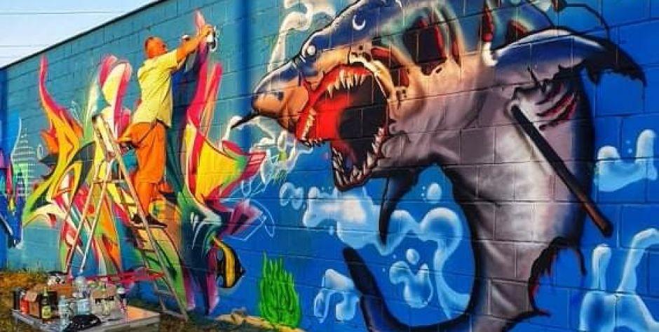 Mural podwodny świat 