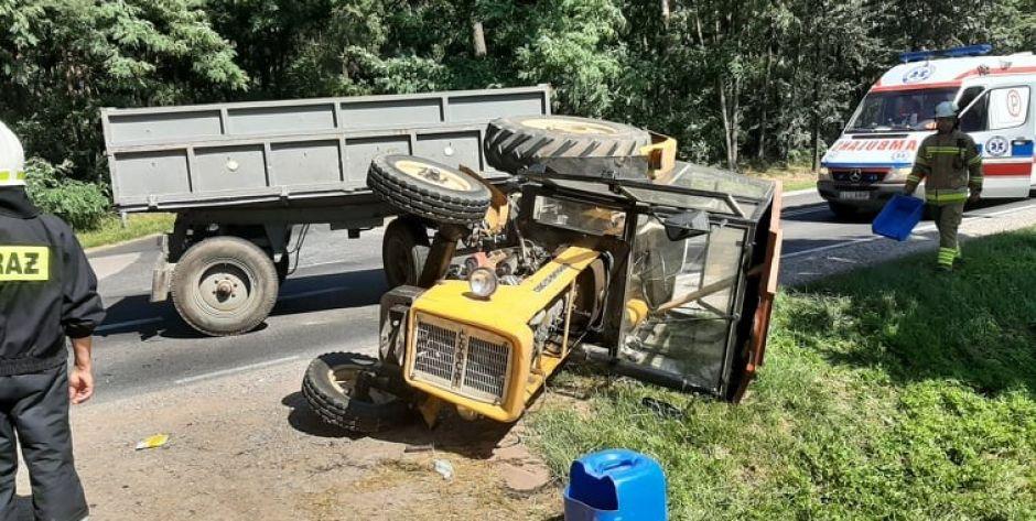 Wypadek w Gostchorzy - Osobówka zderzyła się z traktorem