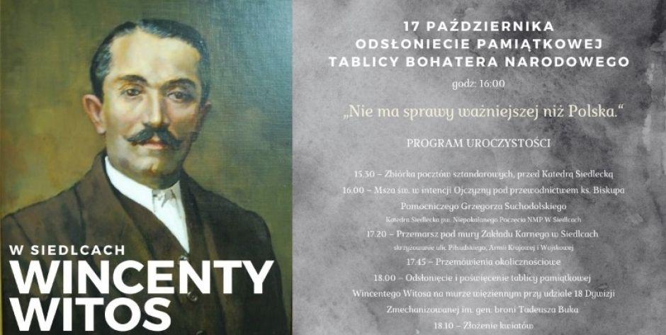 Odsłonięcie tablicy Wincentego Witosa w Siedlcach