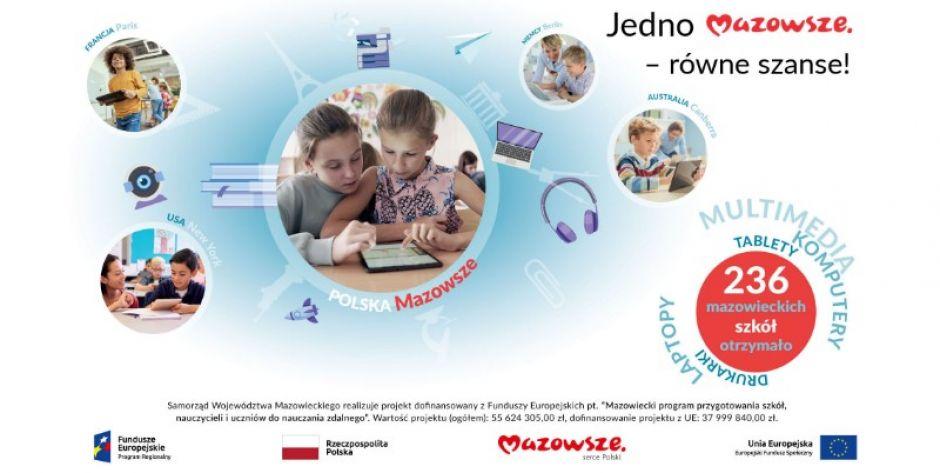 Zdalnie na Mazowszu – Samorząd Województwa Mazowieckiego wsparł szkoły, uczniów i samorządy lokalne
