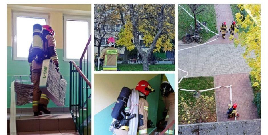 Ćwiczyli na wypadek pożaru wieżowca