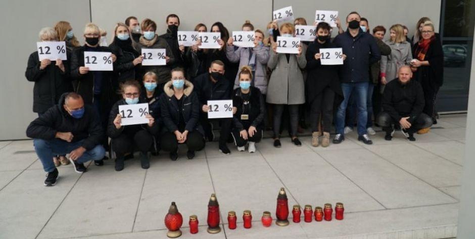Protestowali pracownicy Sądu Rejonowego w Siedlcach