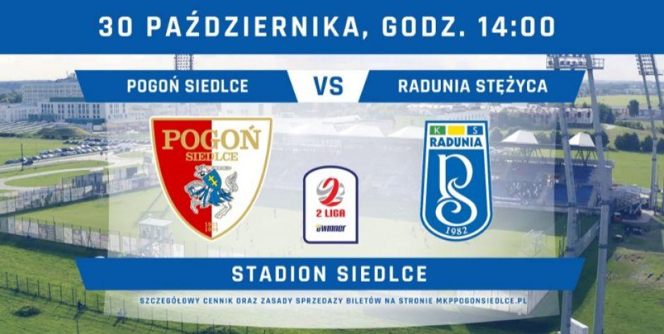 W sobotę mecz Pogoni - przeciwnikiem Radunia Stężyca