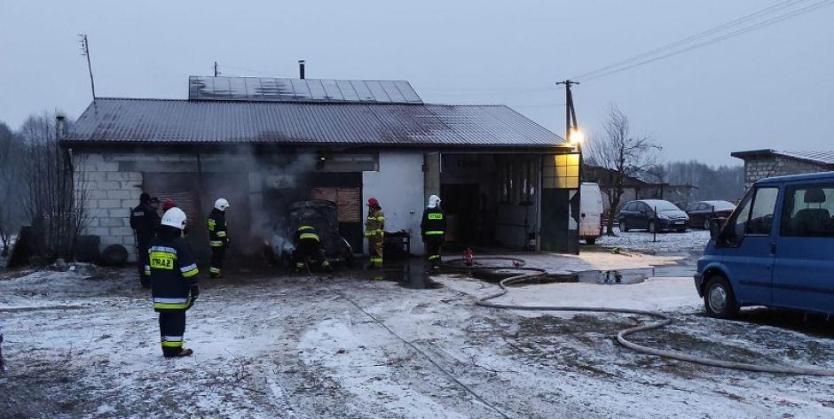 Pożar w we wsi Jarczówek w powiecie łukowskim
