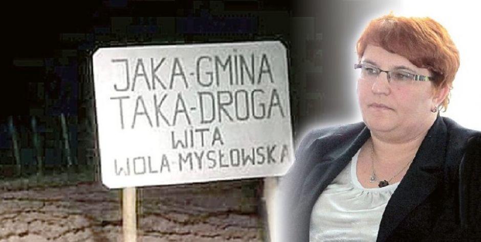 Jaka gmina, taka droga - wita Wola Mysłowska