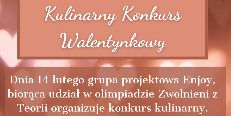 Walentynki - dzielenie się radością - konkurs z Grupą enJOY