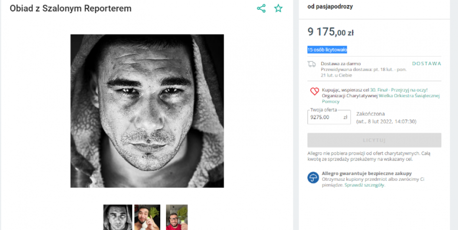 Szalony Reporter utarł nosa „Babie z Łosic” - duże pieniądze dla WOŚP!