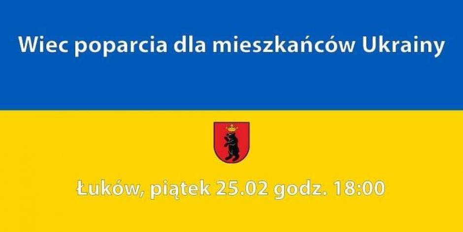 Wiec poparcia dla Ukrainy w Łukowie