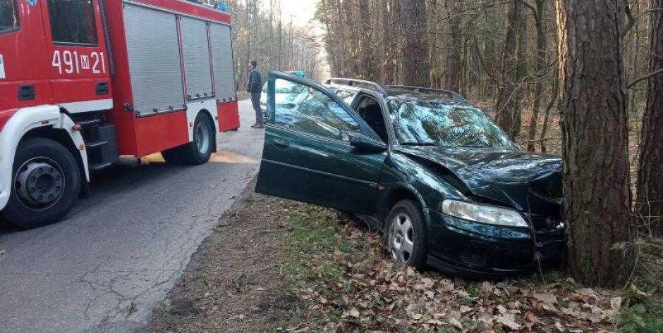 Pomiędzy Starymi Litewnikami a Chłopkowem w gminie Sarnaki samochód uderzył w drzewo. 