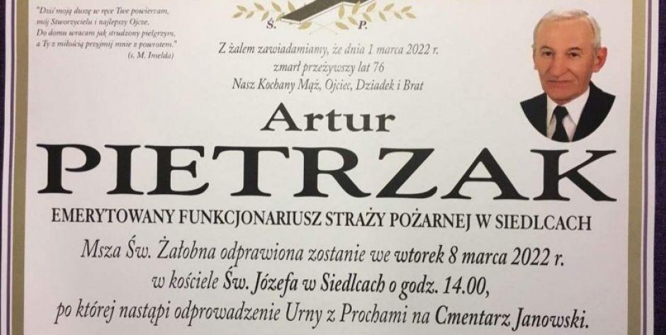 Ostatnie pożegnanie st. bryg. w st. spocz. Artura Pietrzaka