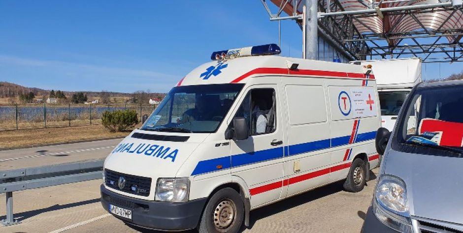 Karetka - dar od Węgrowa, trafiła na Ukrainę