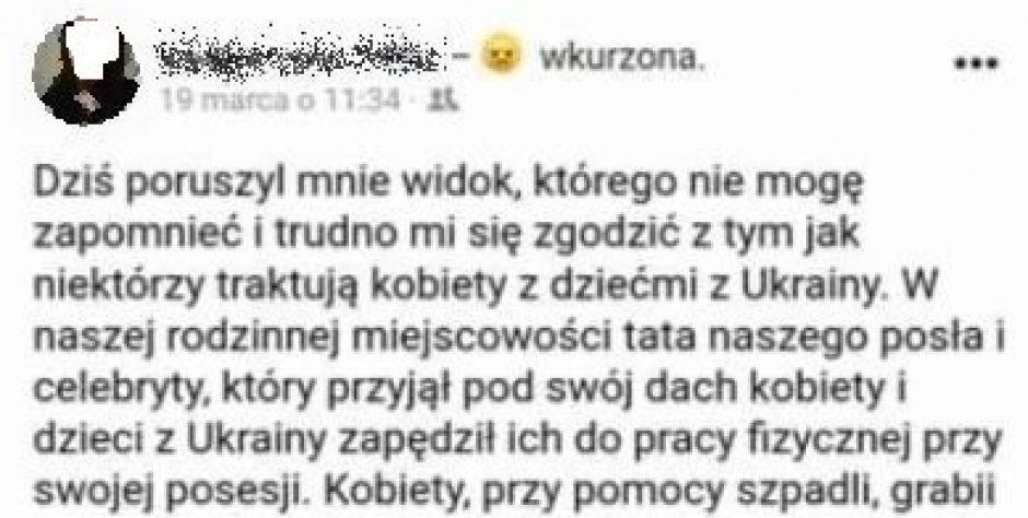 Czy ojciec posła Grzegorza Woźniaka zmusza do ciężkiej pracy Ukrainki? Kobiety zaprzeczają