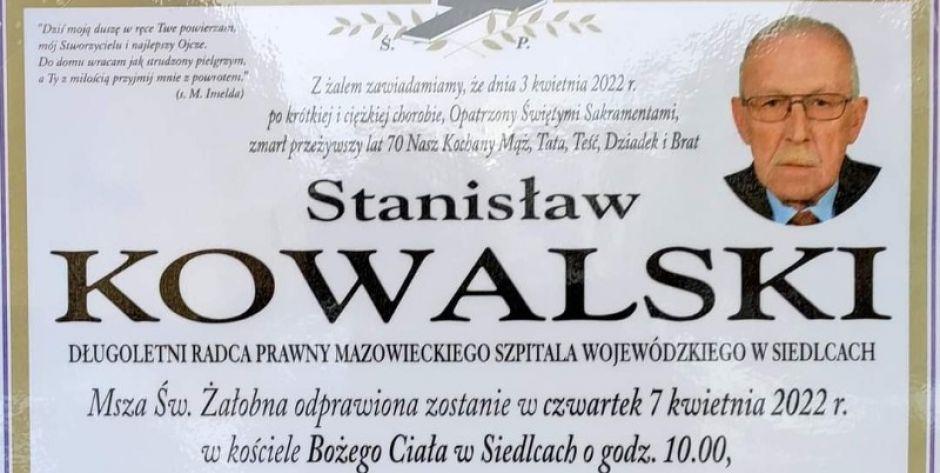 Zmarł Stanisław Kowalski - były prezes START Siedlce