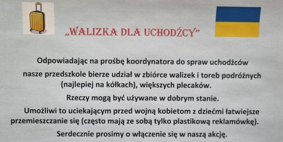 Zbierają plecaki i walizki dla uchodźców 