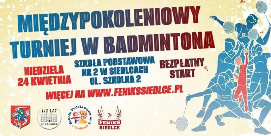 Międzypokoleniowy turniej w badmintona w Siedlcach 