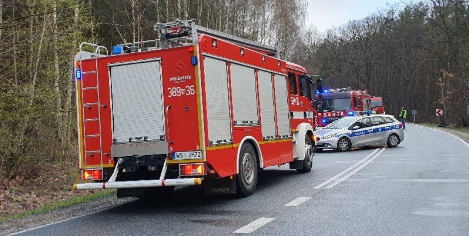 Wypadek na DK 63 w Mościbrodach