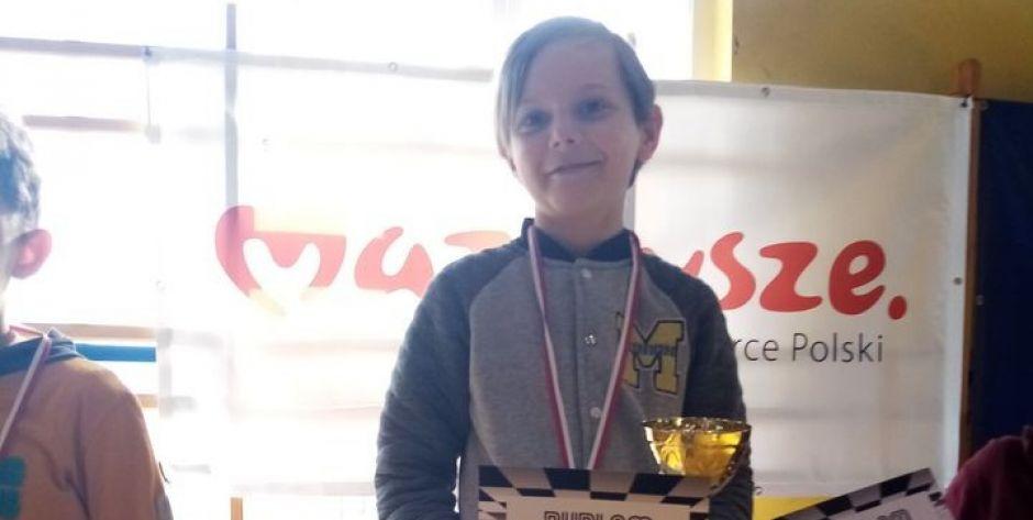 10-letni Mateusz Strus z Sokołowa Podlaskiego mistrzem Mazowsza w szachach klasycznych!