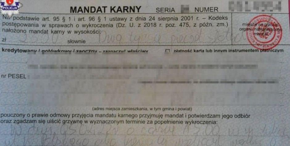 Podczas jednej służby wystawili mandaty na ponad 21 tys. złotych 