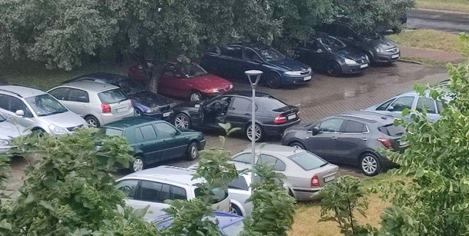 Samochód szlaban na ul. Kurpiowskiej?