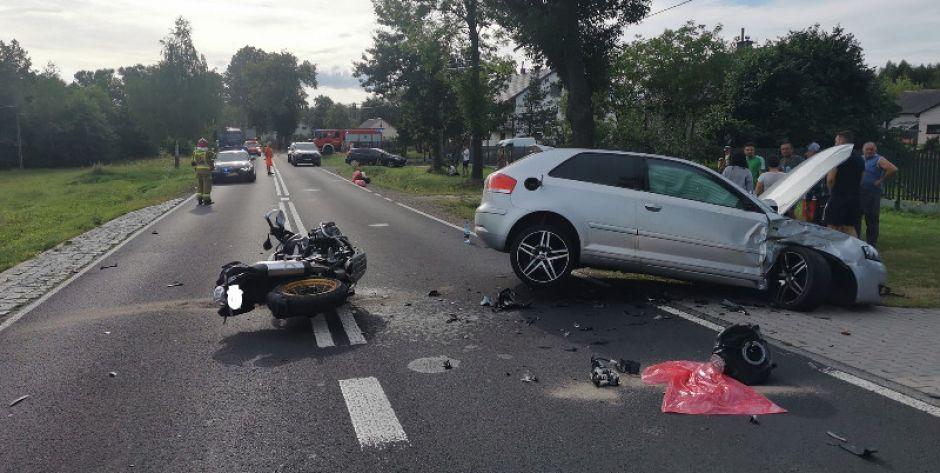 Kierująca audi nie ustąpiła pierwszeństwa. Lądował śmigłowiec LPR