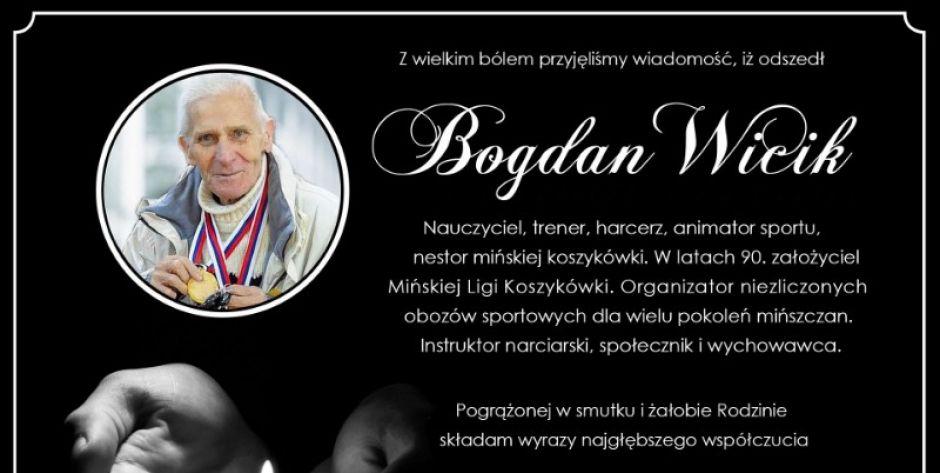Odszedł Bogdan Wicik - nestor mińskiej koszykówki