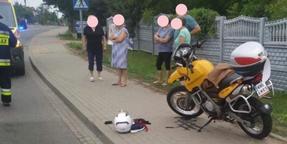Wypadek z udziałem motocyklisty w Balach 