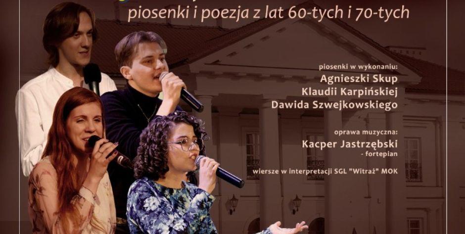 Przed Pałacem Ogińskich w Siedlcach -  piosenki i poezja z lat 60-tych i 70-tych