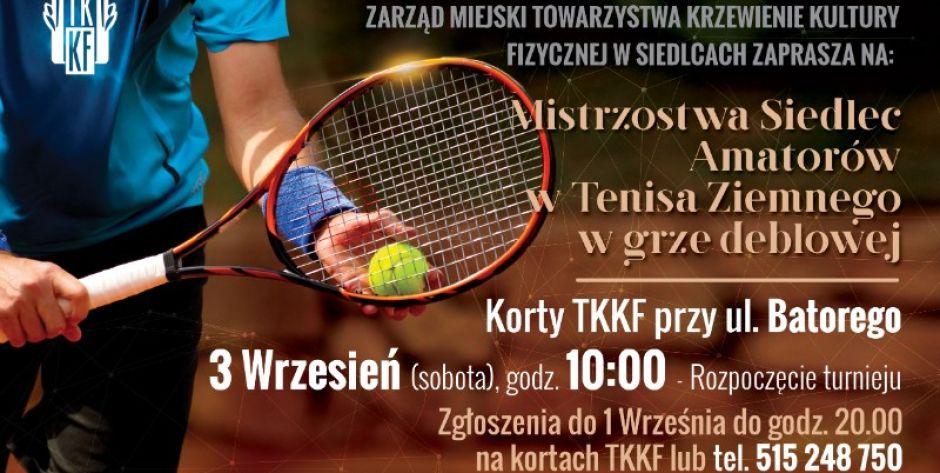 O mistrzostwo Siedlec w tenisie ziemnym zagrają najlepsi debliści