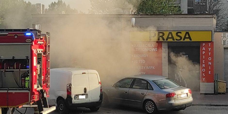 Pożar sklepu przy ul. Rynkowej w Siedlcach