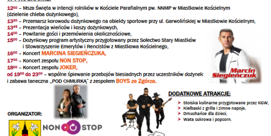 W Miastkowie Kościelnym: Dożynki gminno-parafialne