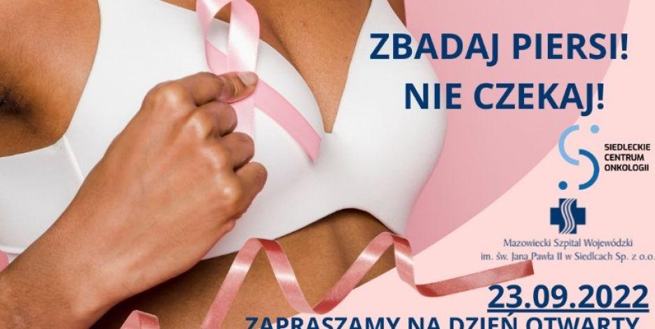 Zaproszenie na Dzień Otwarty do Siedleckiego Centrum Onkologii. Możliwość wykonania badania mammograficznego oraz cytologicznego!