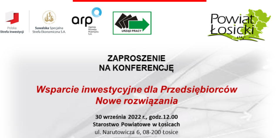 Łosice: Starosta zaprasza przedsiębiorców