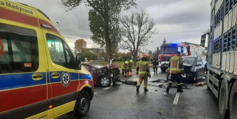 Wypadek w Gręzowie. Kilka osób rannych, wśród nich dzieci (aktualizacja)