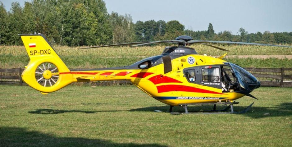 Wypadek w Kałuszynie. Potrzebny był przylot śmigłowca LPR