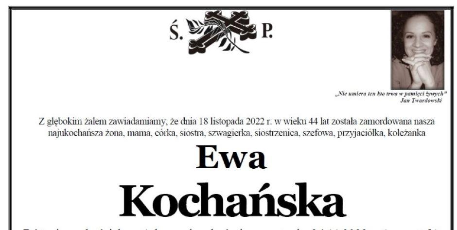 Pogrzeb zamordowanej komornik odbędzie się w najbliższy czwartek 