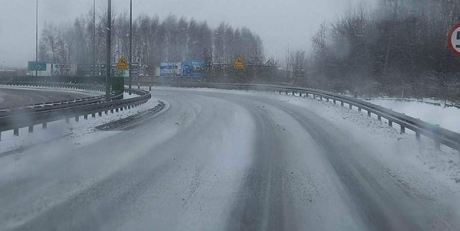 Trudne warunki na DK nr 50 w Mińsku Mazowieckim 